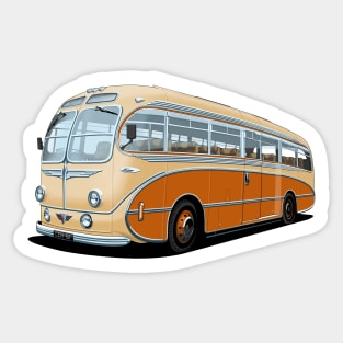 1952 AEC Regal Coach in tan and brown Sticker